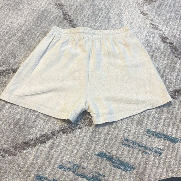 New Allie Rose Linen Cream Shorts M - Picture 2 of 4